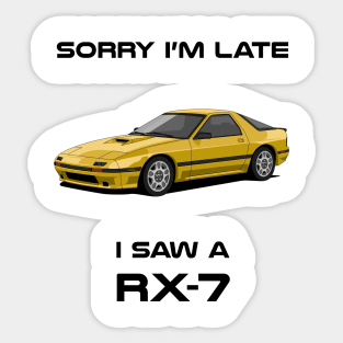 Sorry I'm Late Mazda RX7 FC Sticker